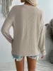 Double Take Pocketed Textured V-Neck Long Sleeve T-Shirt sold by Charming Charlie