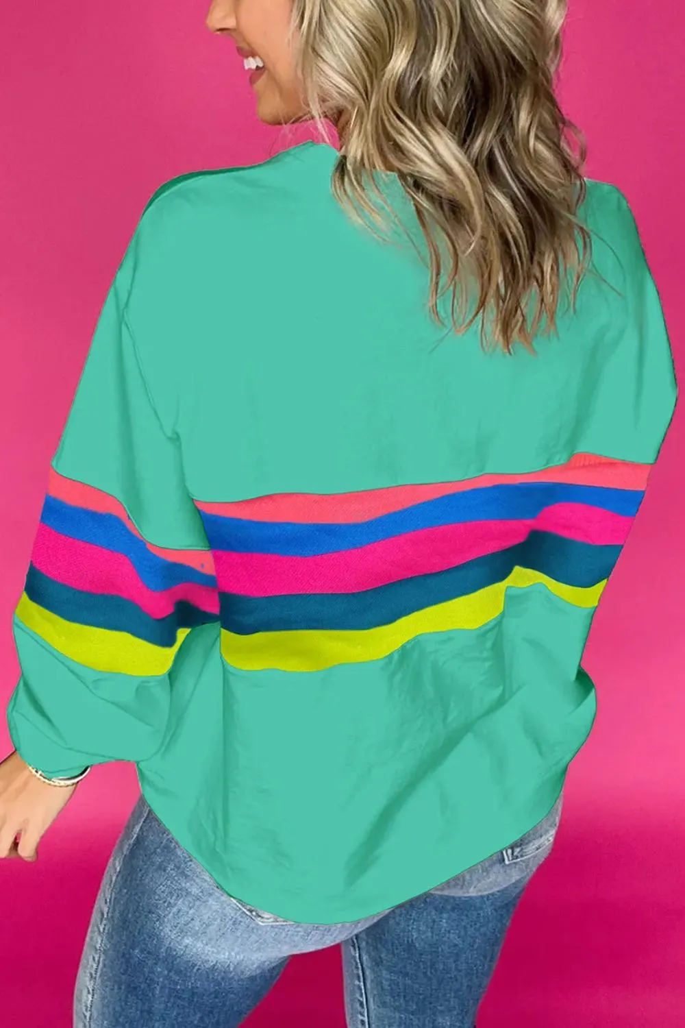 Contrast Round Neck Long Sleeve Top sold by Charming Charlie product image thumbnail 5