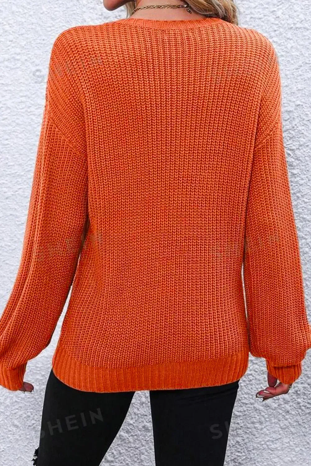THANKSGIVING Round Neck Long Sleeve Sweater sold by Charming Charlie product image thumbnail 3