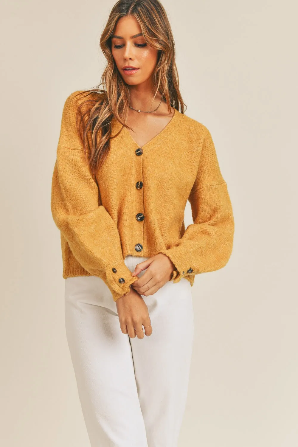 MABLE Long Sleeve Button Down Sweater Cardigan sold by Charming Charlie product image thumbnail 4