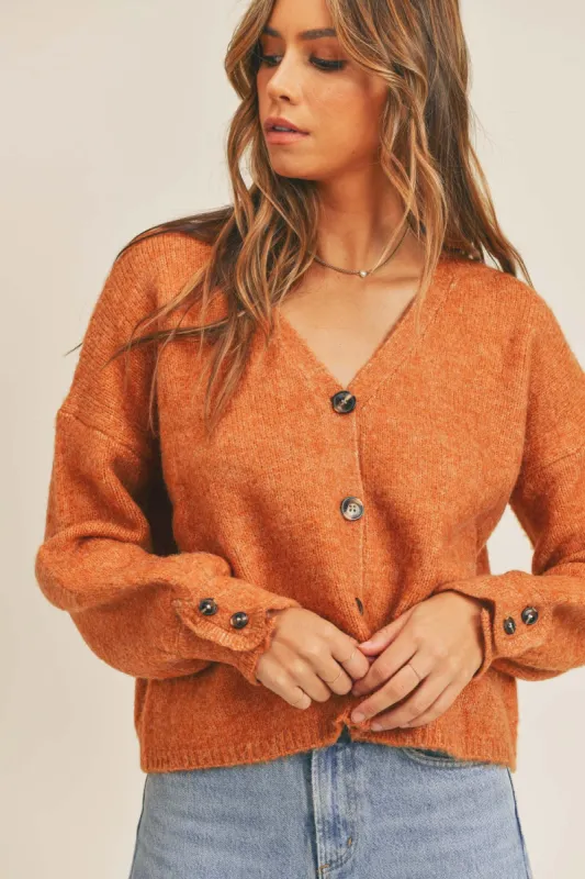 MABLE Long Sleeve Button Down Sweater Cardigan sold by Charming Charlie