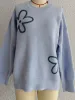 Flower Round Neck Long Sleeve Sweater sold by Charming Charlie