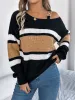 Color Block Asymmetrical Neck Long Sleeve Sweater sold by Charming Charlie