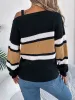 Color Block Asymmetrical Neck Long Sleeve Sweater sold by Charming Charlie