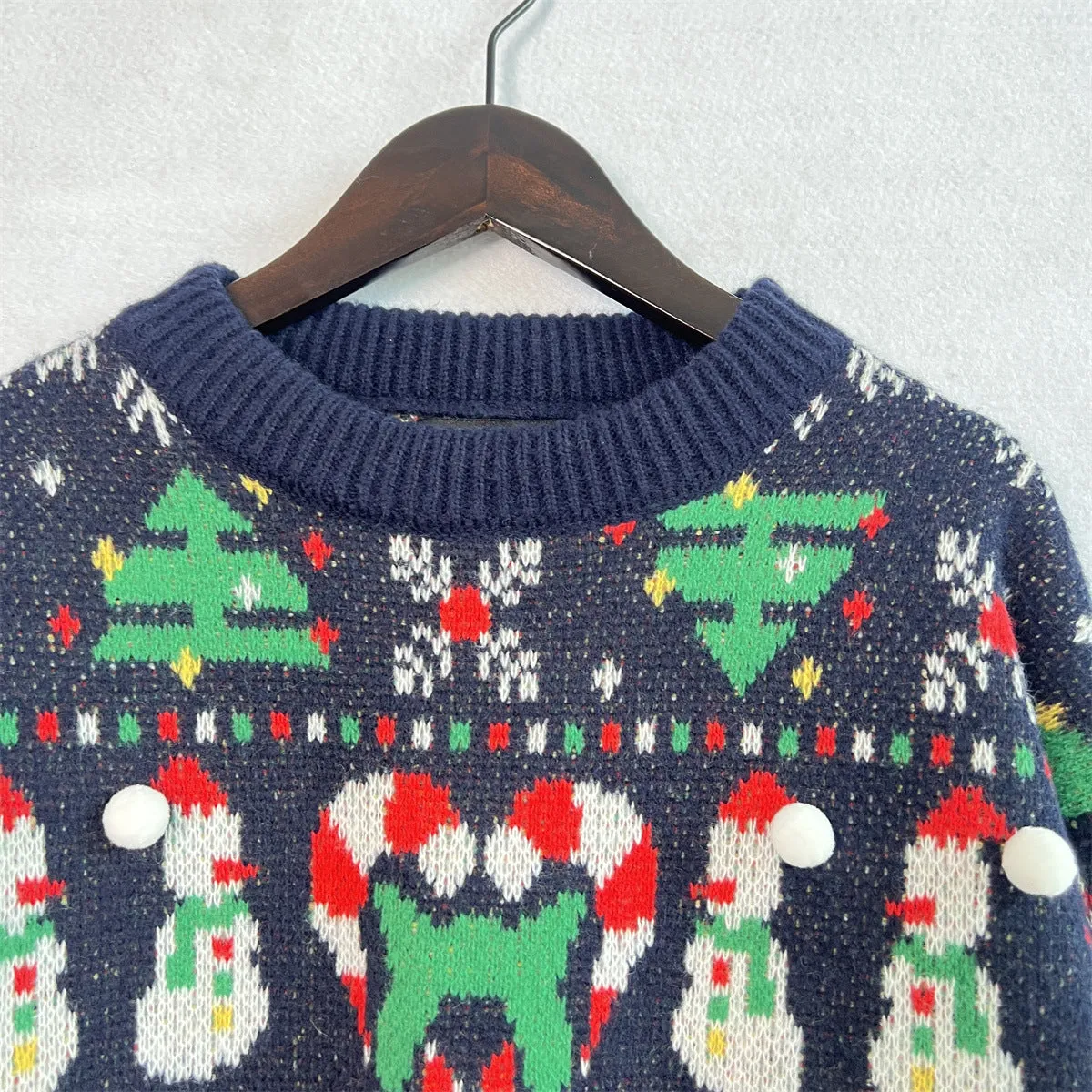 Christmas Pattern Round Neck Long Sleeve Sweater sold by Charming Charlie product image thumbnail 5
