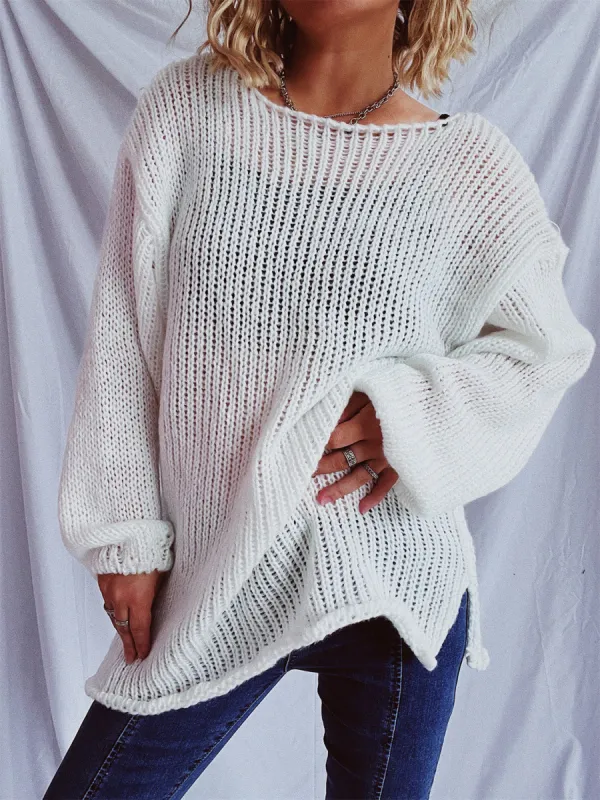 Boat Neck Dropped Shoulder Sweater sold by Charming Charlie
