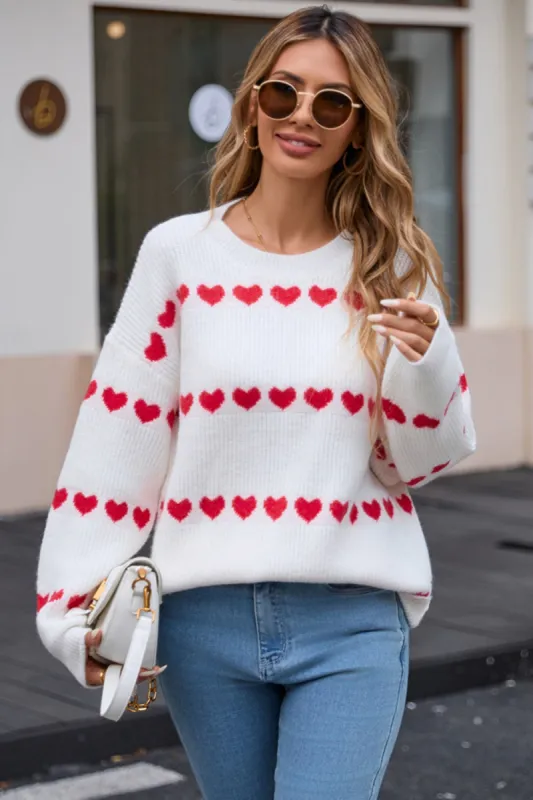 Angel Wings Heart Round Neck Long Sleeve Sweater sold by Charming Charlie