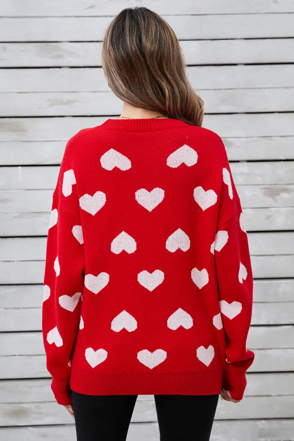 Angel Wings Heart Round Neck Long Sleeve Sweater sold by Charming Charlie product image thumbnail 4