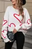 Angel Wings Heart Dropped Shoulder Long Sleeve Sweater sold by Charming Charlie