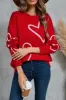 Angel Wings Heart Dropped Shoulder Long Sleeve Sweater sold by Charming Charlie