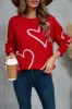 Angel Wings Heart Dropped Shoulder Long Sleeve Sweater sold by Charming Charlie