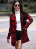 Plaid Shawl Collar Coat with Pockets sold by Charming Charlie