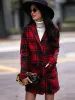 Plaid Shawl Collar Coat with Pockets sold by Charming Charlie