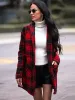 Plaid Shawl Collar Coat with Pockets sold by Charming Charlie