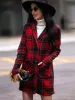 Plaid Shawl Collar Coat with Pockets sold by Charming Charlie