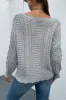 V-Neck Cable-Knit Long Sleeve Sweater sold by Charming Charlie