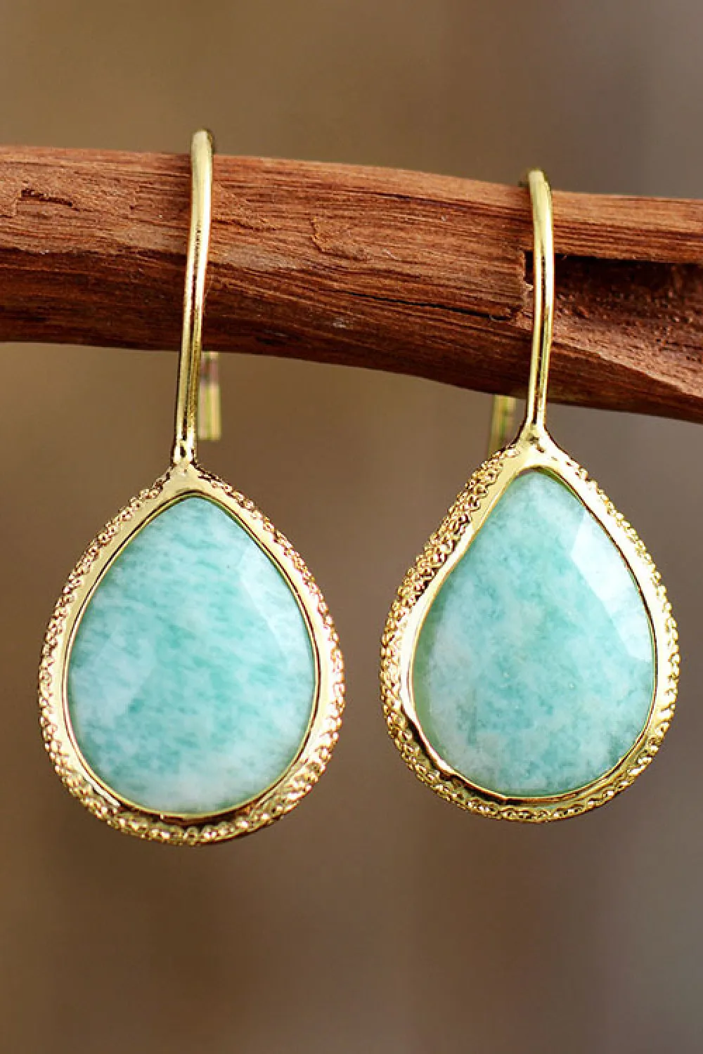 Handmade Natural Stone Teardrop Earrings sold by Charming Charlie