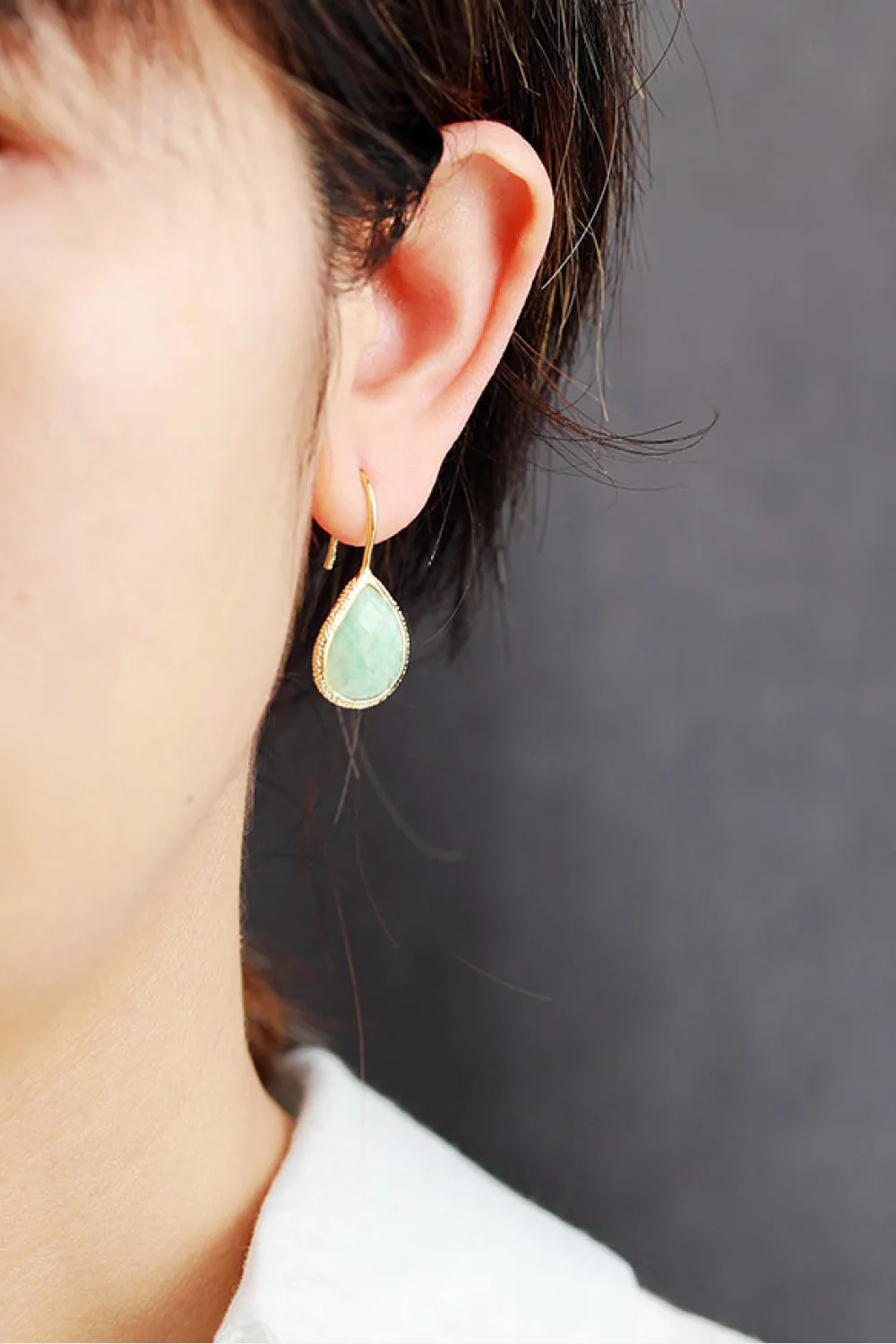 Handmade Natural Stone Teardrop Earrings sold by Charming Charlie product image thumbnail 2