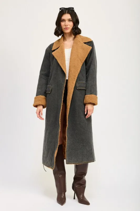 IMA9409J-1 DENIM MAXI COAT sold by Charming Charlie