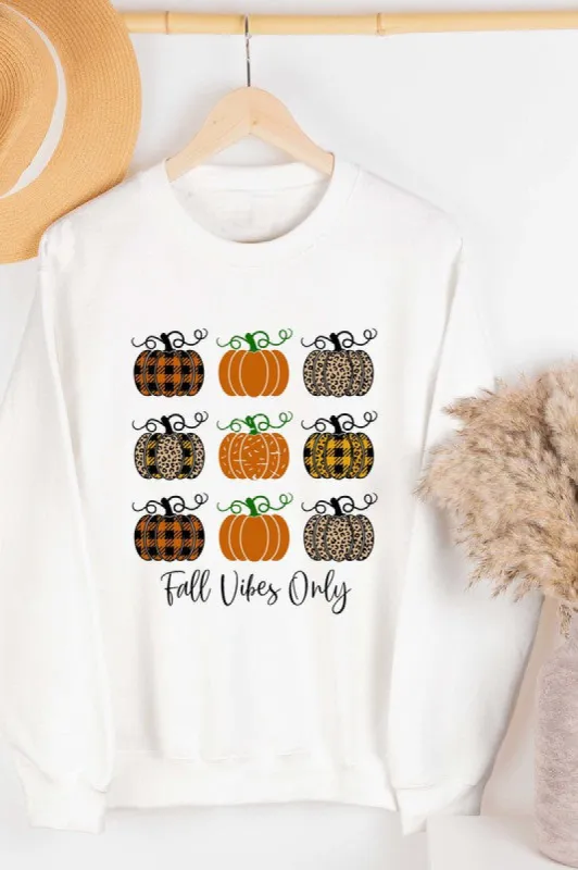 FALL VIBES ONLY GRAPHIC SWEATSHIRT sold by Charming Charlie
