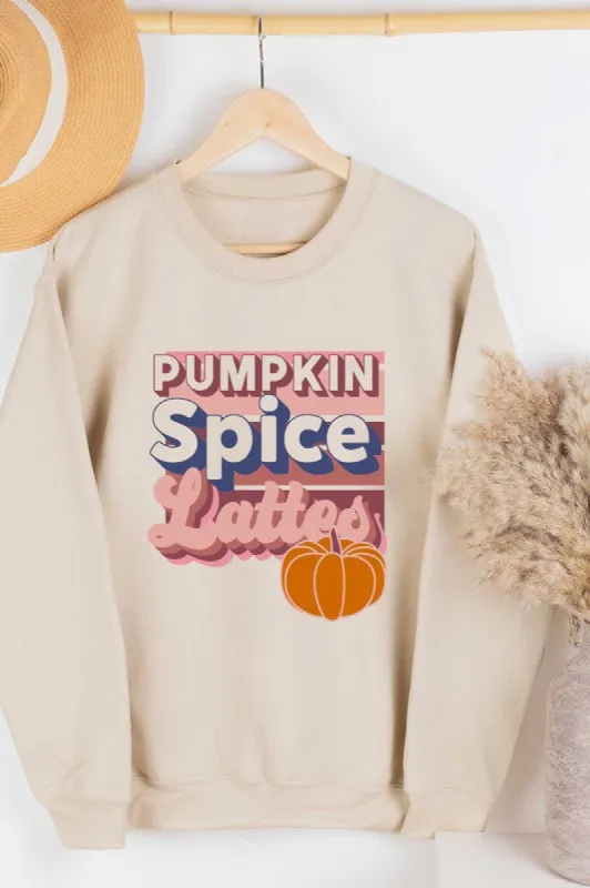 PUMPKIN SPICE LATTES GRAPHIC SWEATSHIRT sold by Charming Charlie