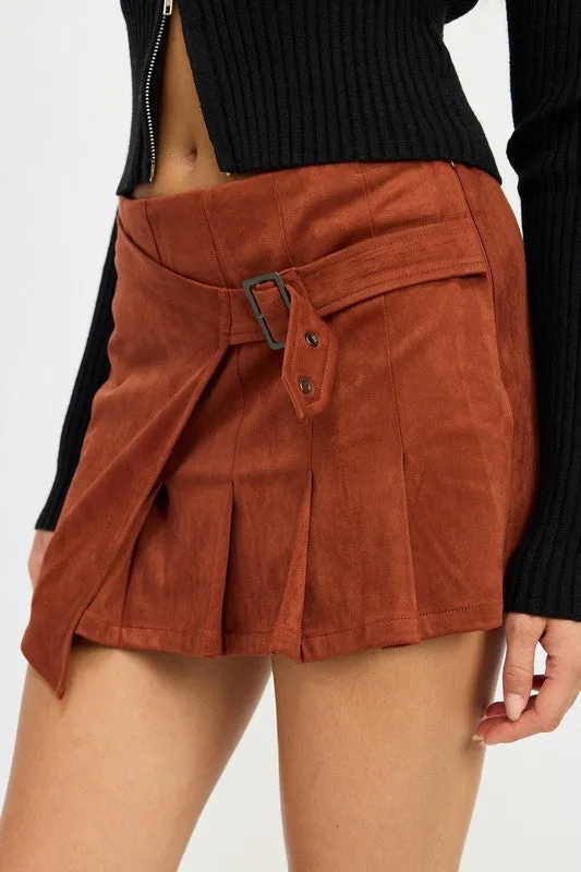 WRAPPED BUCKLE BELT MINI SKIRT sold by Charming Charlie product image thumbnail 2