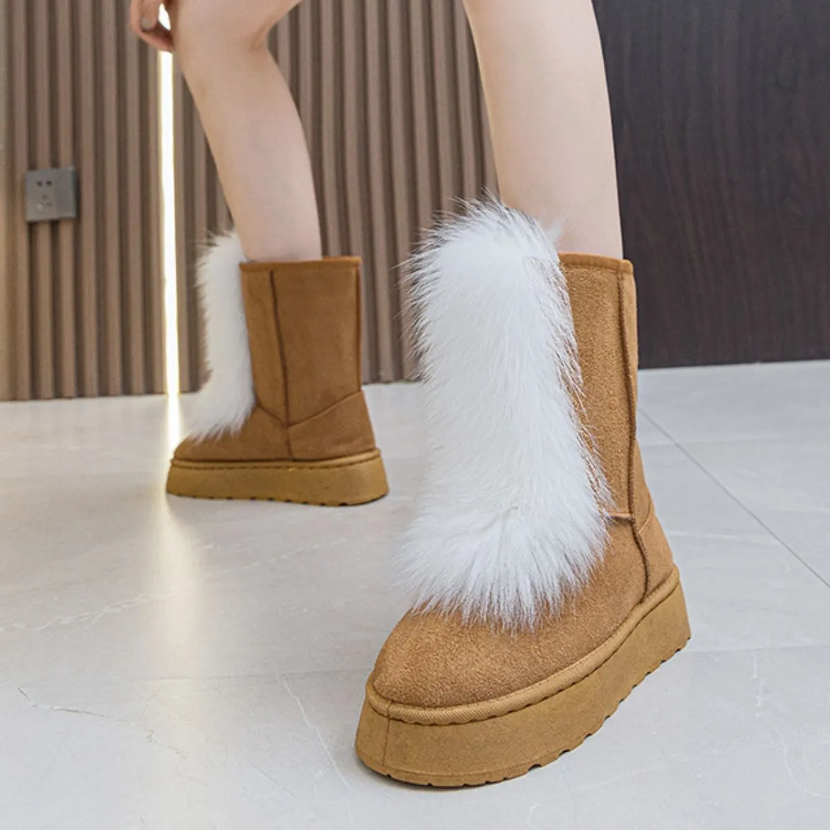 Thermal Suede Platform Boots sold by Charming Charlie product image thumbnail 3