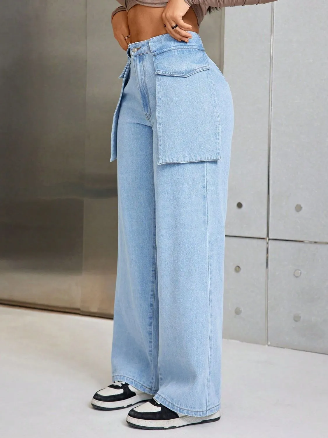 Wide Leg Jeans with Pockets sold by Charming Charlie product image thumbnail 4