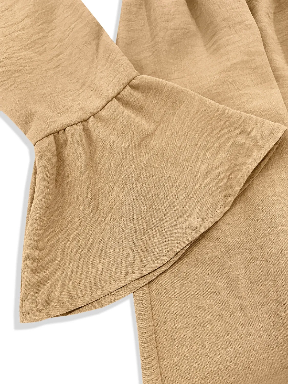 Smocked Flounce Sleeve Maxi Dress sold by Charming Charlie product image thumbnail 4