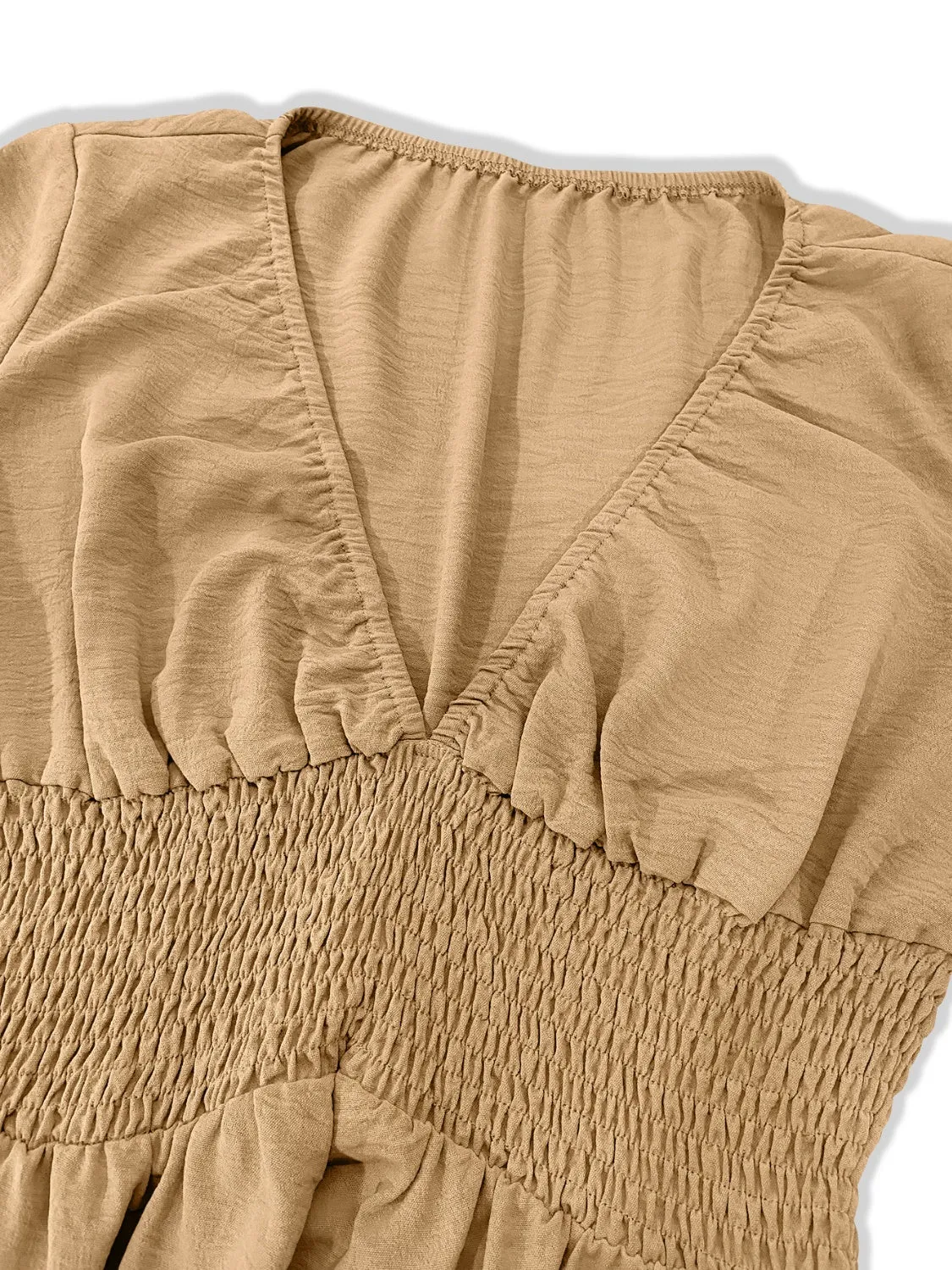 Smocked Flounce Sleeve Maxi Dress sold by Charming Charlie product image thumbnail 5