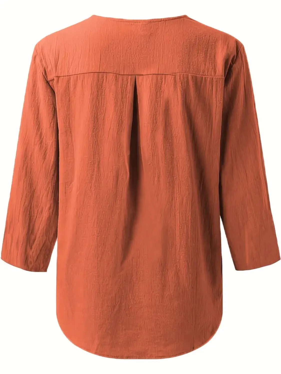 Notched Three-Quarter Sleeve Blouse sold by Charming Charlie product image thumbnail 2