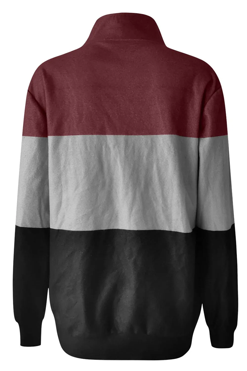 Full Size Color Block Quarter Zip Long Sleeve Sweatshirt sold by Charming Charlie product image thumbnail 5
