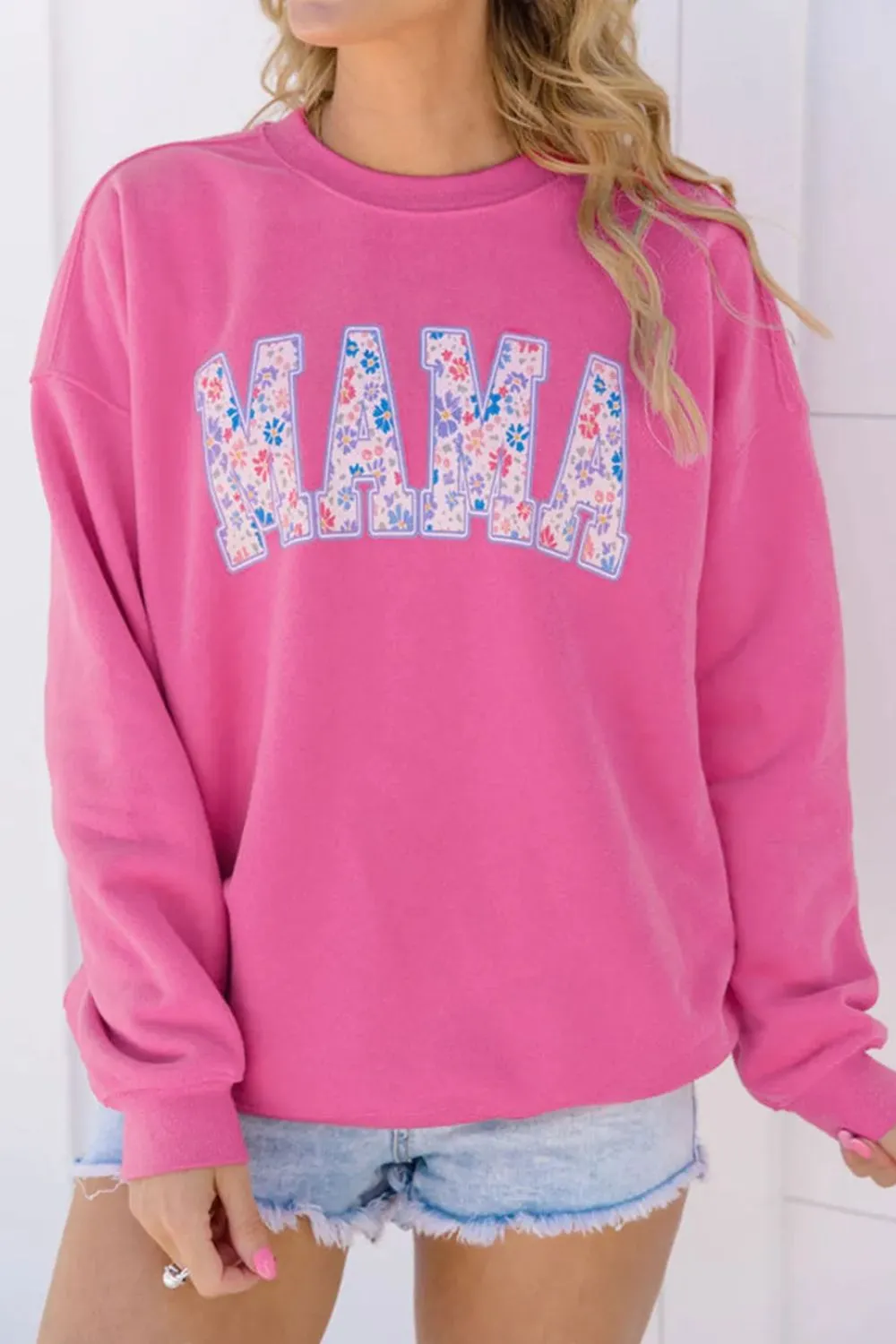 MAMA Round Neck Long Sleeve Sweatshirt sold by Charming Charlie