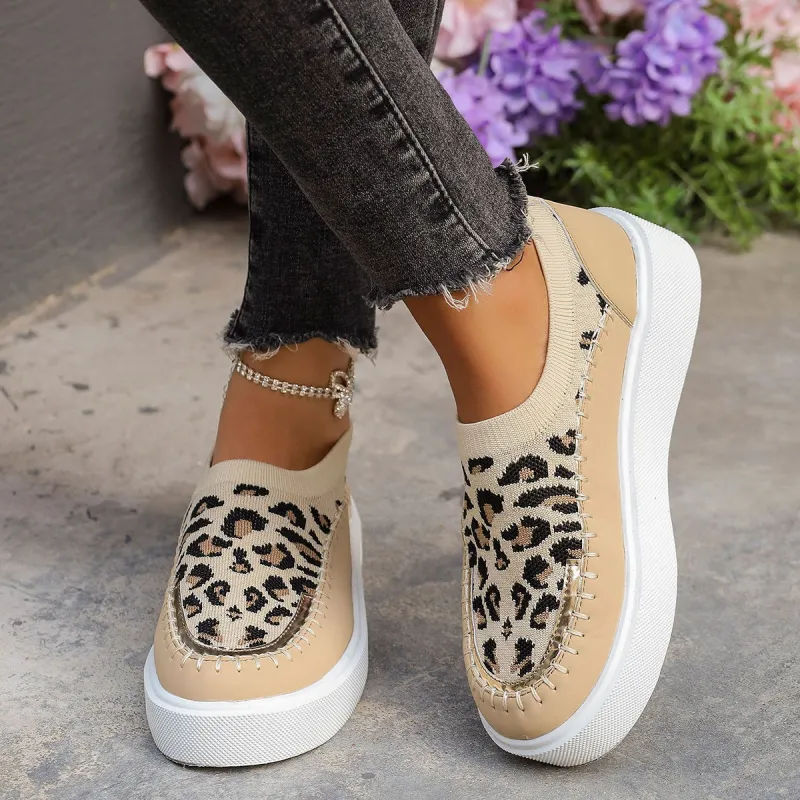 Leopard Round Toe Platform Sneakers sold by Charming Charlie