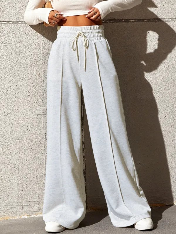 Honey Drawstring Elastic Waist Wide Leg Pants sold by Charming Charlie