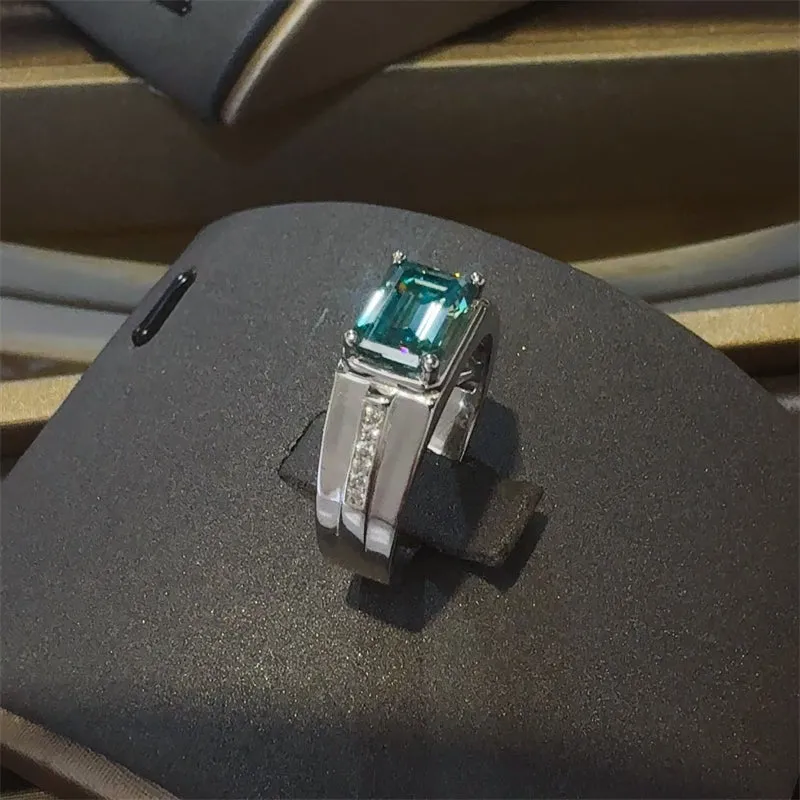 3 Carat 925 Sterling Silver Moissanite Rectangle Shape Ring sold by Charming Charlie product image thumbnail 3