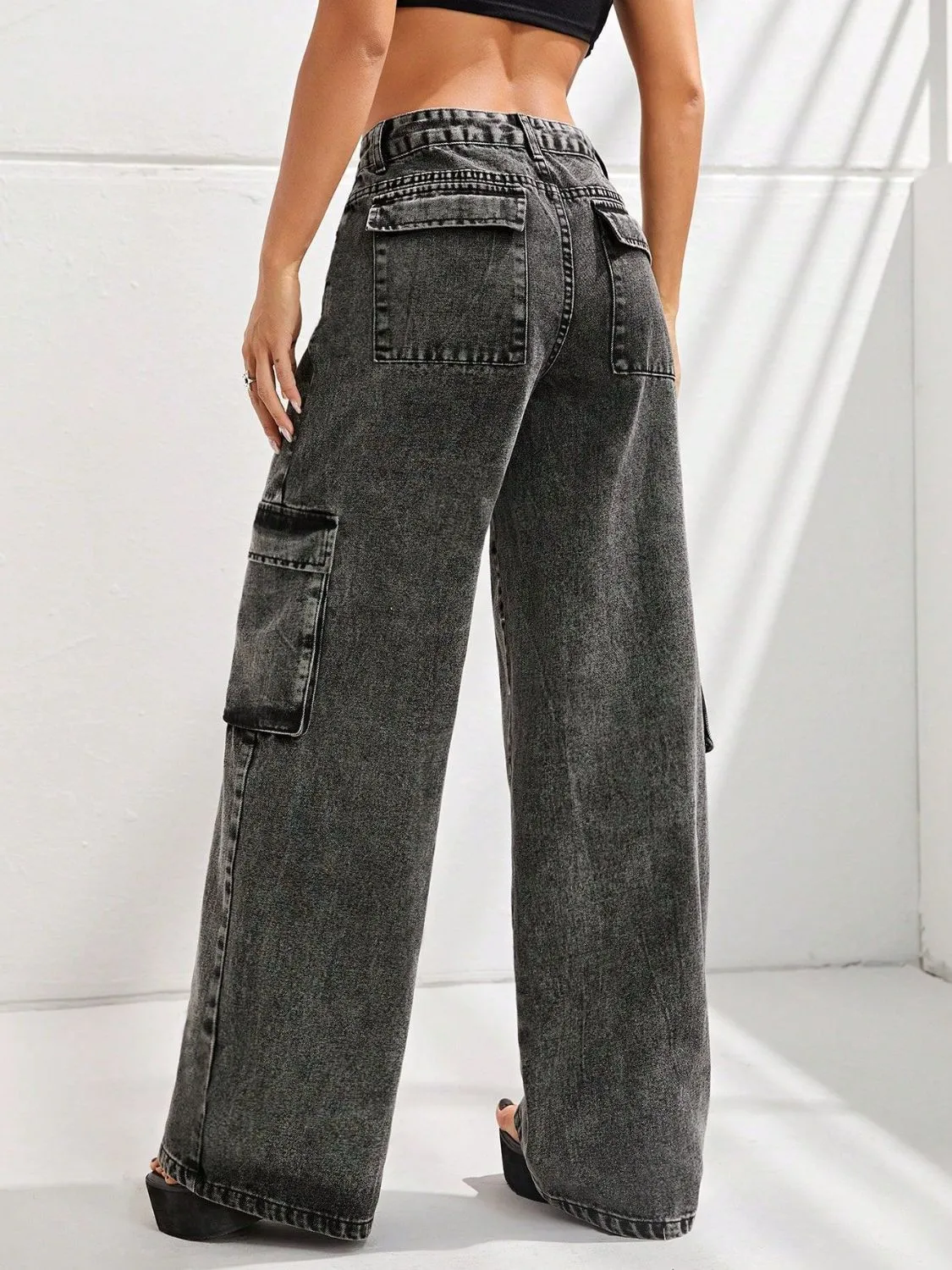 Wide Leg Jeans with Pockets sold by Charming Charlie product image thumbnail 2
