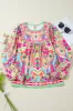 Geometric Printed Round Neck Long Sleeve Blouse sold by Charming Charlie