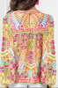 Geometric Printed Round Neck Long Sleeve Blouse sold by Charming Charlie