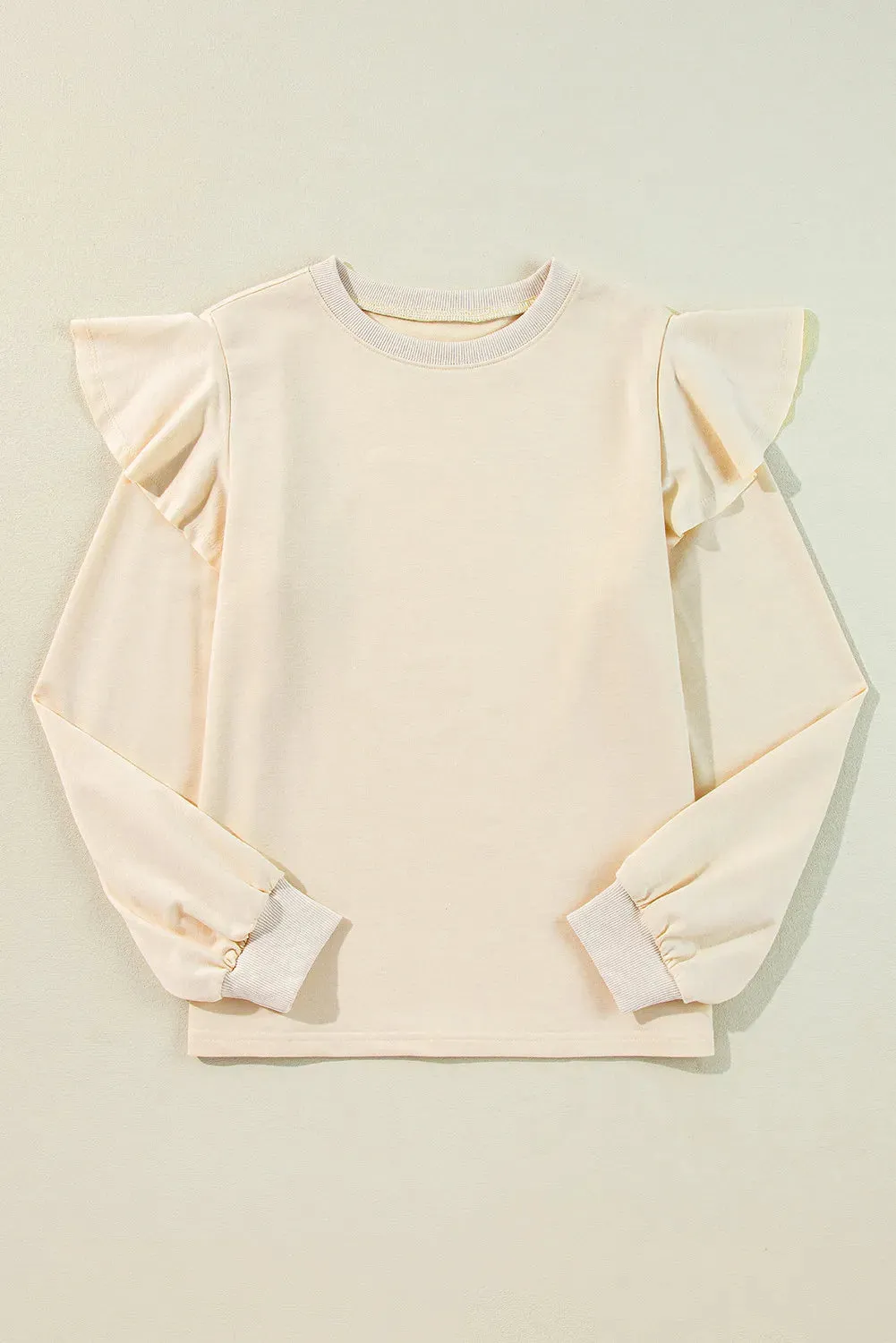 Ruffled Round Neck Long Sleeve Blouse sold by Charming Charlie product image thumbnail 2