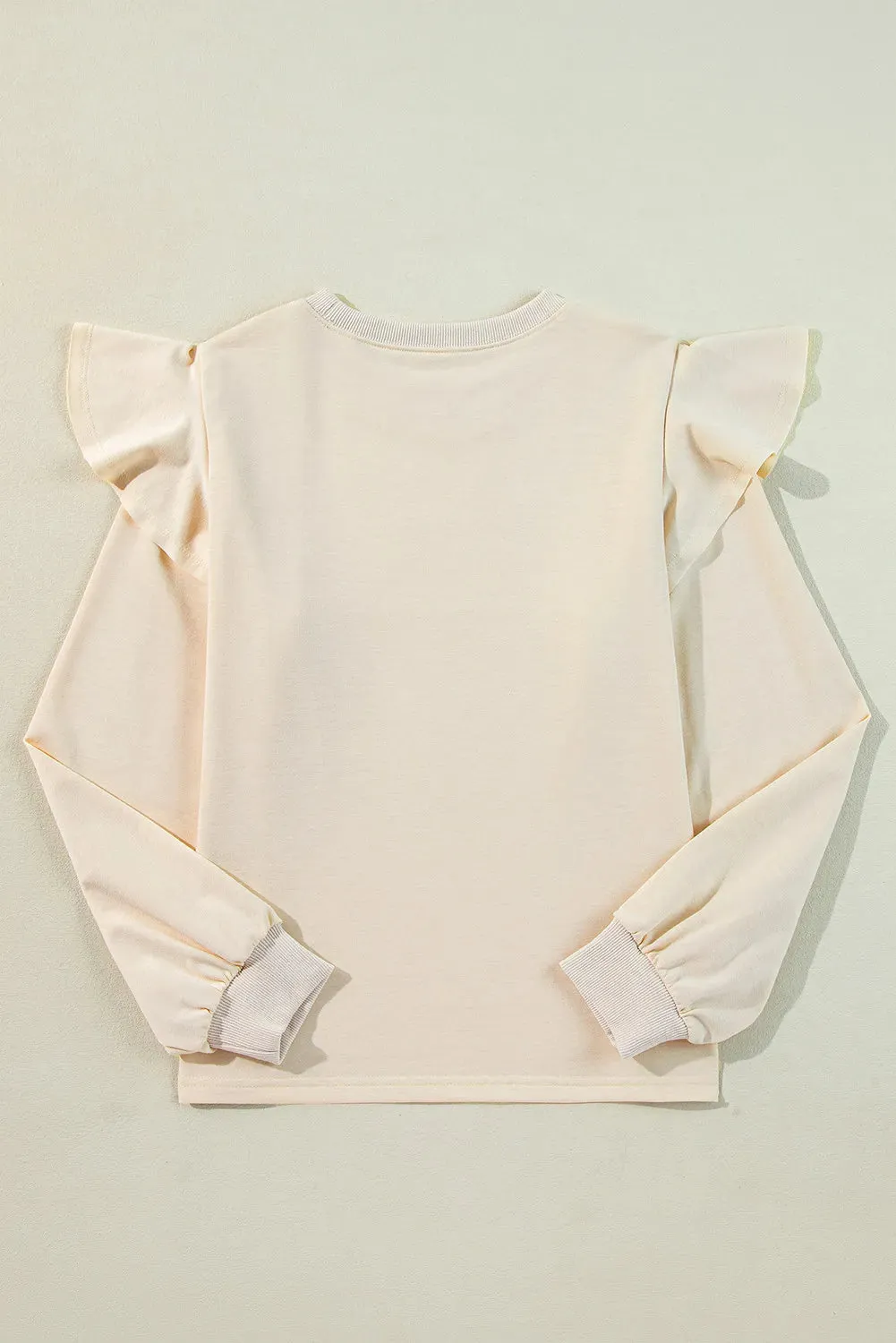 Ruffled Round Neck Long Sleeve Blouse sold by Charming Charlie product image thumbnail 3