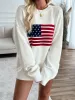 Devine US Flag Round Neck Long Sleeve Knit Top sold by Charming Charlie