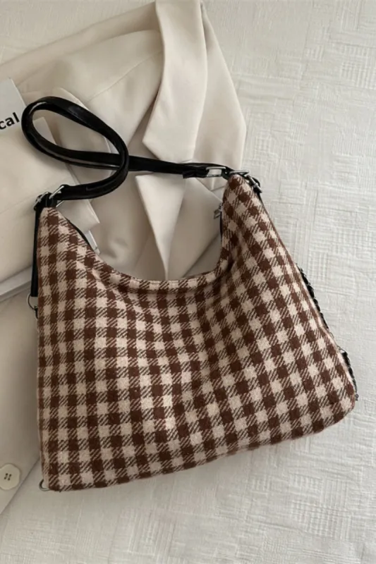 Plaid Adjustable Strap Handbag sold by Charming Charlie