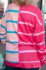 Plus Size Color Block Round Neck Long Sleeve Top sold by Charming Charlie