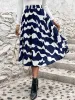 Pleated Printed Elastic Waist Skirt sold by Charming Charlie