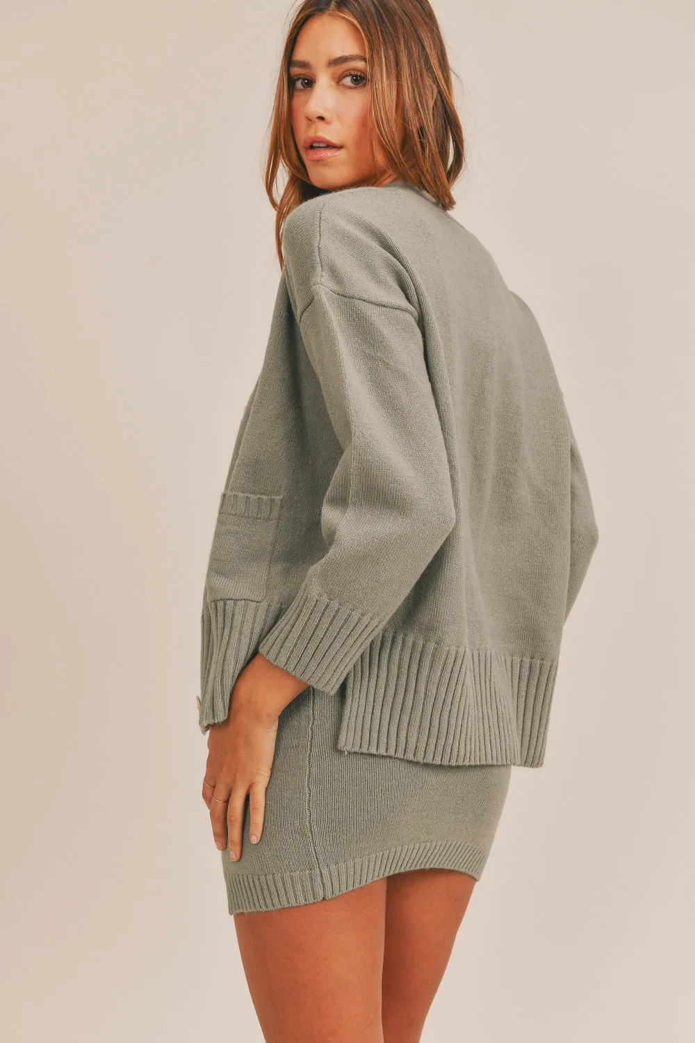 MABLE 3 Pieces Sweater Set with Crop Cami, Mini Skirt, Cardigan sold by Charming Charlie product image thumbnail 2