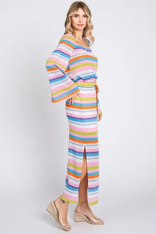 Multi-Color Stripe Maxi Skirt sold by Charming Charlie product image thumbnail 2