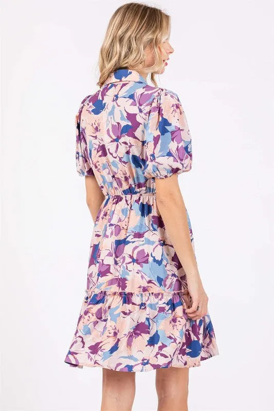Floral Mini Shirt Dress sold by Charming Charlie product image thumbnail 3