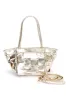 Metallic Faux Leather Weaved Small Tote Bag sold by Charming Charlie