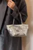 Metallic Faux Leather Weaved Small Tote Bag sold by Charming Charlie